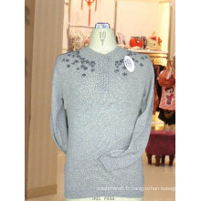 Pull 100% cachemire en tricot Intarsia